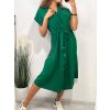 Šaty košilové krátký rukáv dámské (S/M/L ONE SIZE) ITALSKÁ MÓDA IMWB23295/DR (Velikost M/L, Barva béžová)