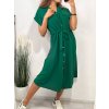 Šaty košilové krátký rukáv dámské (S/M/L ONE SIZE) ITALSKÁ MÓDA IMWB23295/DR (Velikost M/L, Barva béžová)