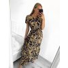 Šaty letní dlouhé bez rukávu dámské (S/M, L/XL ONE SIZE) VISKOZA AINUOSI FRANCOUZSKÁ MÓDA FMPZM23A081-13 (Velikost S/M/L, Barva béžová smetanová)