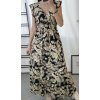 Šaty letní dlouhé bez rukávu dámské (S/M, L/XL ONE SIZE) VISKOZA AINUOSI FRANCOUZSKÁ MÓDA FMPZM23A081-13 (Velikost S/M/L, Barva béžová smetanová)