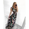 Šaty letní dlouhé bez rukávu dámské (S/M ONE SIZE) ICECOOL AINUOSI  FRANCOUZSKÁ MÓDA FMPZM23024-6 (Velikost S/M/L, Barva modrá)