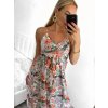 Šaty letní na ramínka dámské (S/M, L/XL ONE SIZE) VISKOZA AINUOSI FRANCOUZSKÁ MÓDA FMPZM23A122-2 (Velikost S/M/L, Barva bílá)