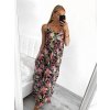 Šaty letní na ramínka dámské (S/M, L/XL ONE SIZE) VISKOZA AINUOSI FRANCOUZSKÁ MÓDA FMPZM23A122-2 (Velikost S/M/L, Barva bílá)