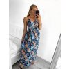 Šaty letní na ramínka dámské (S/M, L/XL ONE SIZE) VISKOZA AINUOSI FRANCOUZSKÁ MÓDA FMPZM23A122-2 (Velikost S/M/L, Barva bílá)