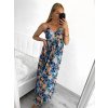 Šaty letní na ramínka dámské (S/M, L/XL ONE SIZE) VISKOZA AINUOSI FRANCOUZSKÁ MÓDA FMPZM23A122-2 (Velikost S/M/L, Barva bílá)