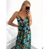 Šaty letní na ramínka dámské (S/M, L/XL ONE SIZE) VISKOZA AINUOSI FRANCOUZSKÁ MÓDA FMPZM23A097-1 (Velikost S/M/L, Barva bílá)