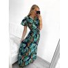 Šaty letní dlouhé s rukávem dámské (S/M, L/XL ONE SIZE) VISKOZA AINUOSI FRANCOUZSKÁ MÓDA FMPZM23A081-6 (Velikost S/M/L, Barva bílá)