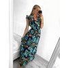 Šaty letní dlouhé s rukávem dámské (S/M, L/XL ONE SIZE) VISKOZA AINUOSI FRANCOUZSKÁ MÓDA FMPZM23A081-6 (Velikost S/M/L, Barva bílá)
