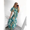 Šaty letní dlouhé s rukávem dámské (S/M, L/XL ONE SIZE) VISKOZA AINUOSI FRANCOUZSKÁ MÓDA FMPZM23A081-6 (Velikost S/M/L, Barva bílá)