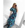 Šaty letní dlouhé s rukávem dámské (S/M, L/XL ONE SIZE) VISKOZA AINUOSI FRANCOUZSKÁ MÓDA FMPZM23A081-6 (Velikost S/M/L, Barva bílá)