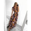 Šaty letní dlouhé bez rukávu dámské (M/L ONE SIZE) ICECOOL AINUOSI  FRANCOUZSKÁ MÓDA FMPZM23023-4 (Velikost M/L, Barva modrá)