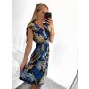 Šaty letní krátké bez rukávu dámské (M/L ONE SIZE) ICECOOL AINUOSI  FRANCOUZSKÁ MÓDA FMPZM23025-4 (Velikost M/L, Barva modrá)
