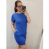 Šaty klasik krátký rukáv s kapsami dámské nadrozměr (XL/XXL ONE SIZE) ITALSKÁ MÓDA IMD21049/DR