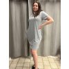 Šaty klasik krátký rukáv s kapsami dámské nadrozměr (XL/XXL ONE SIZE) ITALSKÁ MÓDA IMD21049/DR