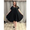 Šaty oversize krátký rukáv dámské nadrozměr (3XL/4XL/5XL ONE SIZE) ITALSKÁ MÓDA IMBM23OVER/DUR (Velikost 4XL/5XL, Barva modrá azurová)