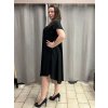 Šaty oversize krátký rukáv dámské nadrozměr (3XL/4XL/5XL ONE SIZE) ITALSKÁ MÓDA IMBM23OVER/DUR (Velikost 4XL/5XL, Barva modrá azurová)