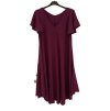Šaty oversize krátký rukáv dámské nadrozměr (3XL/4XL/5XL ONE SIZE) ITALSKÁ MÓDA IMBM23OVER/DUR (Velikost 4XL/5XL, Barva modrá azurová)