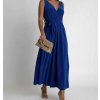 Šaty dlouhé elegantní společenské bez rukávu dámské (S/M ONE SIZE) ITALSKÁ MÓDA IMWE232099/DUR (Velikost S/M/L, Barva béžová)