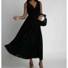 Šaty dlouhé elegantní společenské bez rukávu dámské (S/M ONE SIZE) ITALSKÁ MÓDA IMWE232099/DUR (Velikost S/M/L, Barva béžová)