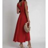 Šaty dlouhé elegantní společenské bez rukávu dámské (S/M ONE SIZE) ITALSKÁ MÓDA IMWE232099/DUR (Velikost S/M/L, Barva béžová)