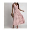 Šaty dlouhé elegantní společenské bez rukávu dámské (S/M ONE SIZE) ITALSKÁ MÓDA IMWE232099/DUR (Velikost S/M/L, Barva béžová)