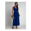 Šaty dlouhé elegantní společenské bez rukávu dámské (S/M ONE SIZE) ITALSKÁ MÓDA IMWE232099/DUR (Velikost S/M/L, Barva béžová)