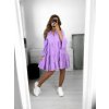 Šaty oversize 3/4 dlouhý rukáv dámské (S/M ONE SIZE) ITALSKÁ MÓDA IMWGB231731/DU (Velikost S/M/L, Barva béžová)