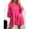 Šaty oversize 3/4 dlouhý rukáv dámské (S/M ONE SIZE) ITALSKÁ MÓDA IMWGB231731/DU (Velikost S/M/L, Barva béžová)