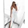 Overal dlouhý na ramínka dámský (S/M ONE SIZE) ITALSKÁ MÓDA IMPCF2327758/DU (Velikost S/M/L, Barva bílá)