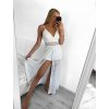 Šaty letní na ramínka krajkové dámské (S/M ONE SIZE) ITALSKÁ MÓDA IMPBB22A3698/DU (Velikost S/M/L, Barva bílá)