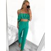 Souprava letní kalhoty a top na ramínka dámská (S/M ONE SIZE) ITALSKÁ MÓDA IMWGB231540/DU (Velikost S/M/L, Barva Černá)