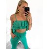 Souprava letní kalhoty a top na ramínka dámská (S/M ONE SIZE) ITALSKÁ MÓDA IMWGB231540/DU (Velikost S/M/L, Barva Černá)
