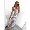 Šaty dlouhé letní na ramínka dámské (S/M ONE SIZE) ITALSKÁ MÓDA IMD23231-3/DU (Velikost S/M/L, Barva bílá)