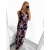 Šaty dlouhé letní na ramínka dámské (S/M ONE SIZE) ITALSKÁ MÓDA IMD23231-4/DU (Velikost S/M/L, Barva Černá)