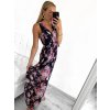Šaty dlouhé letní na ramínka dámské (S/M ONE SIZE) ITALSKÁ MÓDA IMD23231-4/DU (Velikost S/M/L, Barva Černá)