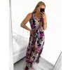 Šaty dlouhé letní na ramínka dámské (S/M ONE SIZE) ITALSKÁ MÓDA IMD23231-5/DU (Velikost S/M/L, Barva Černá)
