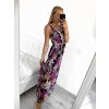 Šaty dlouhé letní na ramínka dámské (S/M ONE SIZE) ITALSKÁ MÓDA IMD23231-5/DU (Velikost S/M/L, Barva Černá)
