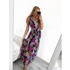 Šaty dlouhé letní na ramínka dámské (S/M ONE SIZE) ITALSKÁ MÓDA IMD23231-5/DU (Velikost S/M/L, Barva Černá)