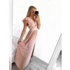 Šaty dlouhé elegantní letní bez rukávu s volánky dámské (S/M ONE SIZE) ITALSKÁ MÓDA IMWB23318/DUR (Velikost S/M/L, Barva světle modrá)
