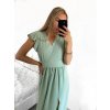 Šaty dlouhé elegantní letní bez rukávu s volánky dámské (S/M ONE SIZE) ITALSKÁ MÓDA IMWB23318/DUR (Velikost S/M/L, Barva světle modrá)