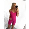 Overal krátký letní na ramínka dámský (S/M ONE SIZE) ITALSKÁ MÓDA IMM23M18538/DU
