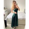 Šaty společenské dlouhé elegantní na ramínka šněrovací dámské ROSE (S/M ONE SIZE) ITALSKá MODA IM323013/DU (Velikost S/M/L, Barva bílá)