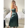 Šaty společenské dlouhé elegantní na ramínka šněrovací dámské ROSE (S/M ONE SIZE) ITALSKá MODA IM323013/DU (Velikost S/M/L, Barva bílá)