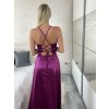Šaty společenské dlouhé elegantní na ramínka šněrovací dámské ROSE (S/M ONE SIZE) ITALSKá MODA IM323013/DU (Velikost S/M/L, Barva bílá)