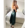 Šaty společenské dlouhé elegantní na ramínka šněrovací dámské ROSE (S/M ONE SIZE) ITALSKá MODA IM323013/DU (Velikost S/M/L, Barva bílá)