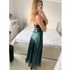 Šaty společenské dlouhé elegantní na ramínka šněrovací dámské ROSE (S/M ONE SIZE) ITALSKá MODA IM323013/DU (Velikost S/M/L, Barva bílá)