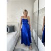 Šaty společenské dlouhé elegantní na ramínka šněrovací dámské ROSE (S/M ONE SIZE) ITALSKá MODA IM323013/DU (Velikost S/M/L, Barva bílá)