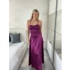 Šaty společenské dlouhé elegantní na ramínka šněrovací dámské ROSE (S/M ONE SIZE) ITALSKá MODA IM323013/DU (Velikost S/M/L, Barva bílá)