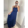 Šaty společenské dlouhé elegantní na ramínka šněrovací dámské ROSE (S/M ONE SIZE) ITALSKá MODA IM323013/DU (Velikost S/M/L, Barva bílá)