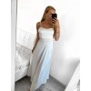 Šaty společenské dlouhé elegantní na ramínka šněrovací dámské ROSE (S/M ONE SIZE) ITALSKá MODA IM323013/DU